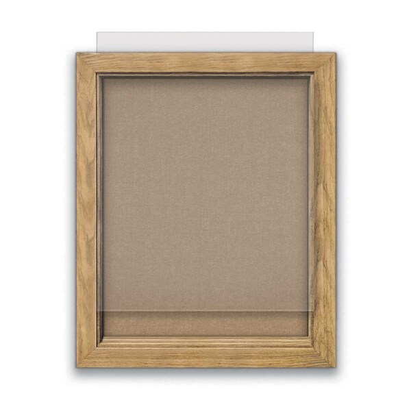Indoor Enclosed Combo Board, 72"x36", Bronze Frame/Black Porc & Black